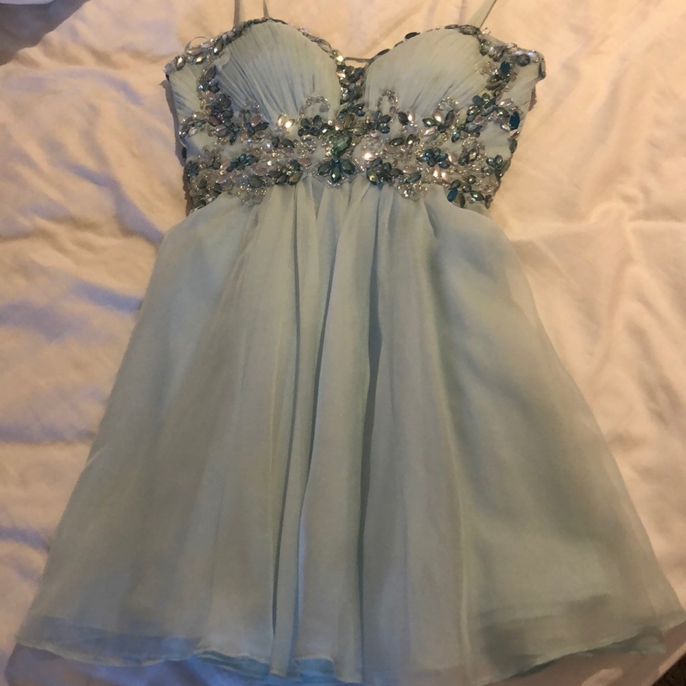 Light blue Samila homecoming dress